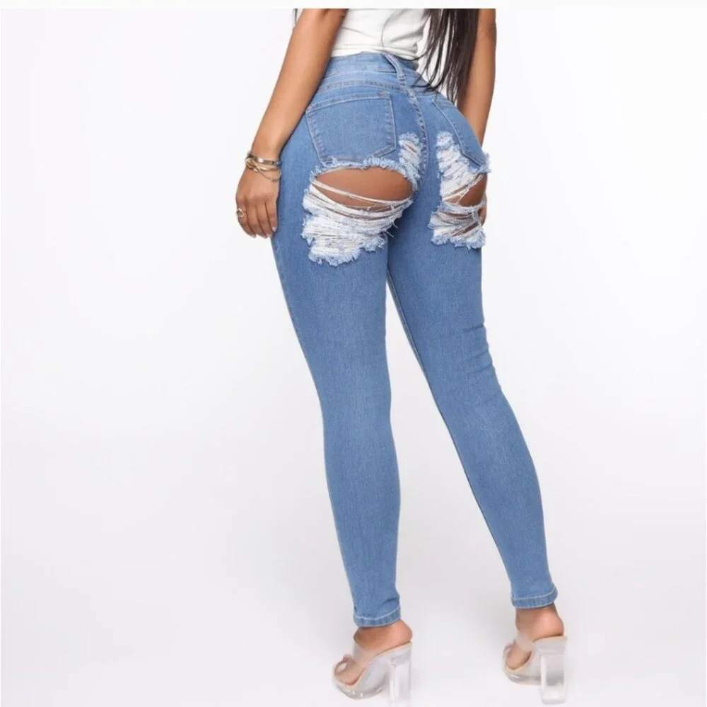 Super stretch distressed skinny jeans - Picture 3 of 5